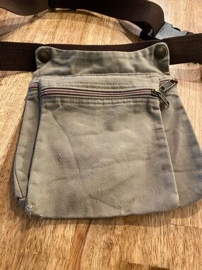 Unisex Vintage Bennett Barcelona Canvas Waist Bag Utility Fanny Pack Khaki Y2K